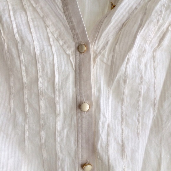 GUESS | Ivory Sheer Blouse - Picture 3 of 4